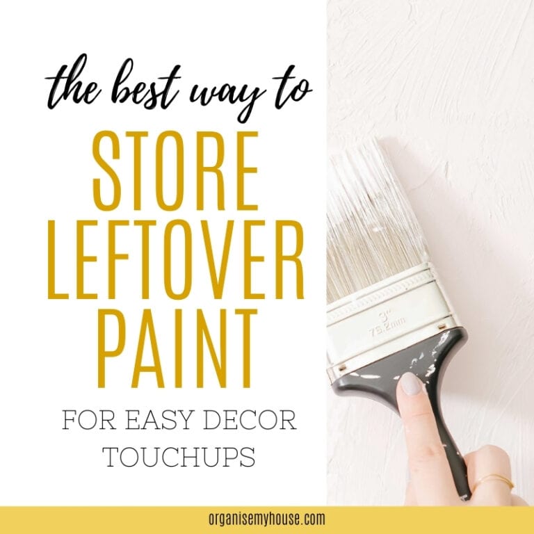 Easy Way To Store Leftover Paint For Touchups In The Home
