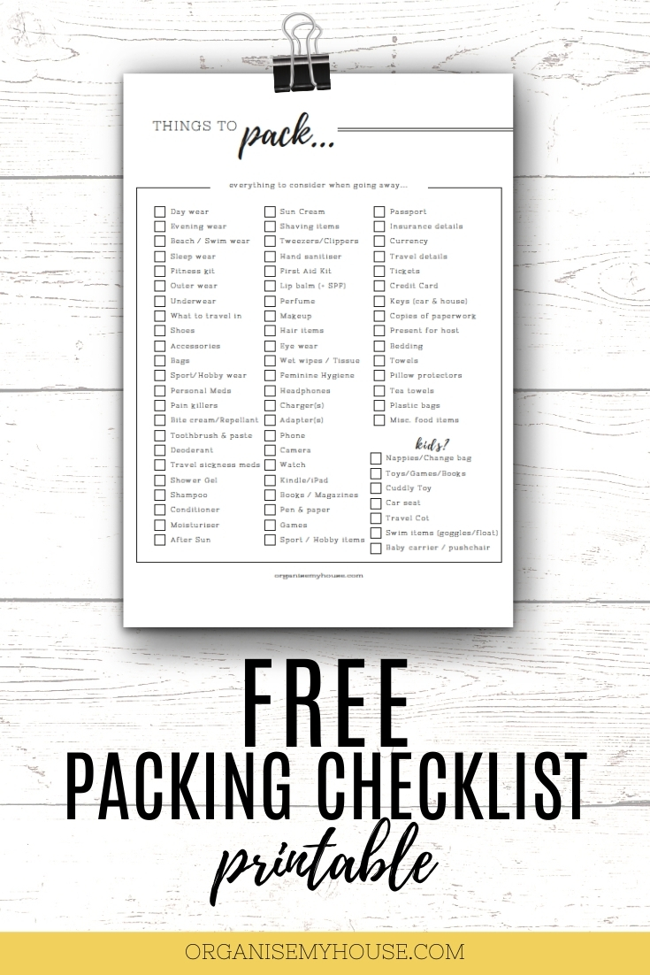 Free Summer Holiday Checklist 68 Items You Should Pack