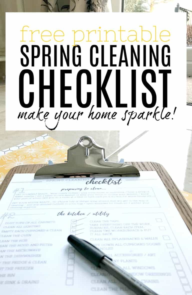 Spring Cleaning Checklist For Your Home [Free Printable]