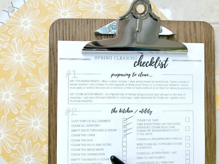 Spring Cleaning Checklist For Your Home [Free Printable]