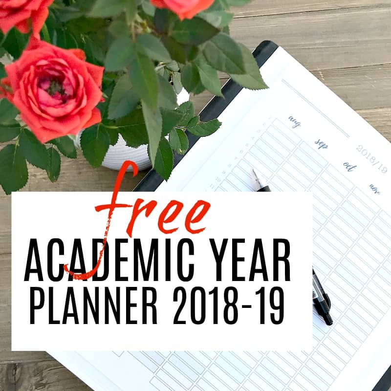 academic year planner 2018 19 totally free printable to use right now academic year planner