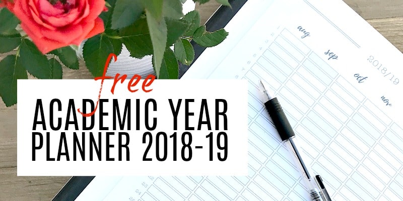 academic year planner 2018 19 totally free printable to use right now academic year planner