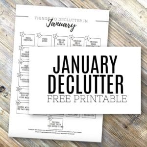 Free printable declutter checklist for January Free printable declutter checklist for January