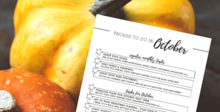 Ultimate List Of Things To Do In October - Free Printable