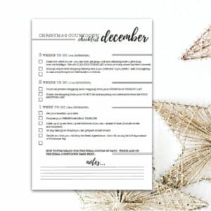Christmas Countdown Printable ⋆ Organise My House