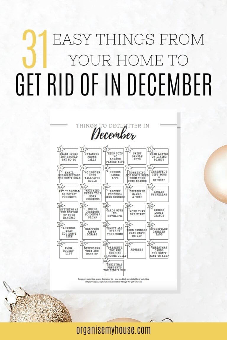 31 Things To Get Rid Of In December [Free Clutter Checklist]