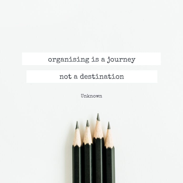 The journey of becoming organized is a reflection of the journey within.