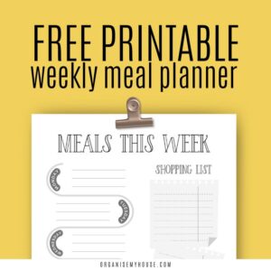 Handy Free Printable Weekly Meal Planner With Grocery List