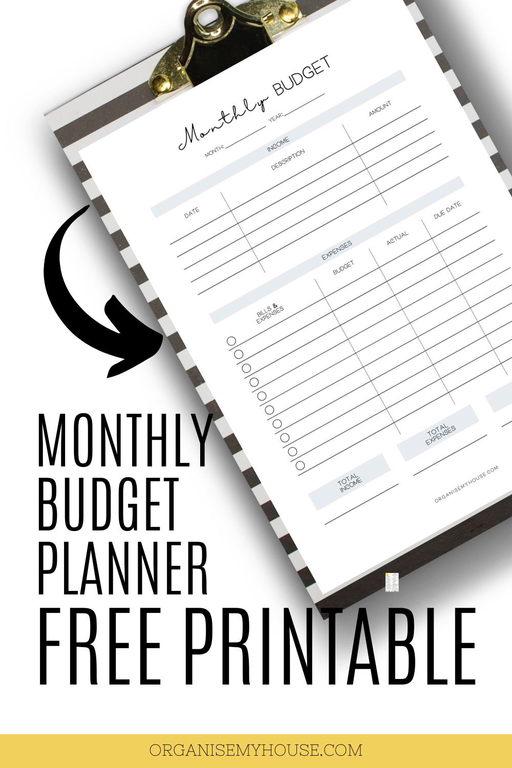Free Printable Monthly Budget Worksheet PDF (A4 And Letter)