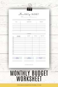 Free Printable Monthly Budget Worksheet PDF (A4 And Letter)