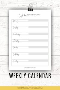 Free Weekly Printable Calendar Template You'll Love To Use