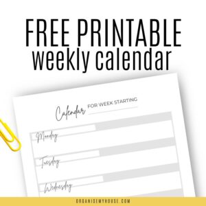 Free Weekly Printable Calendar Template You'll Love To Use