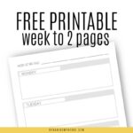 Useful 2 Page Per Week Planner Printable (A4 And Letter)