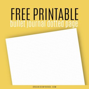 Free Full Page Bullet Journal Paper Printable - Dot Grid