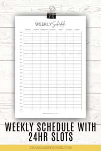 Free Printable Hourly Calendar For The Week (24hr A Day)