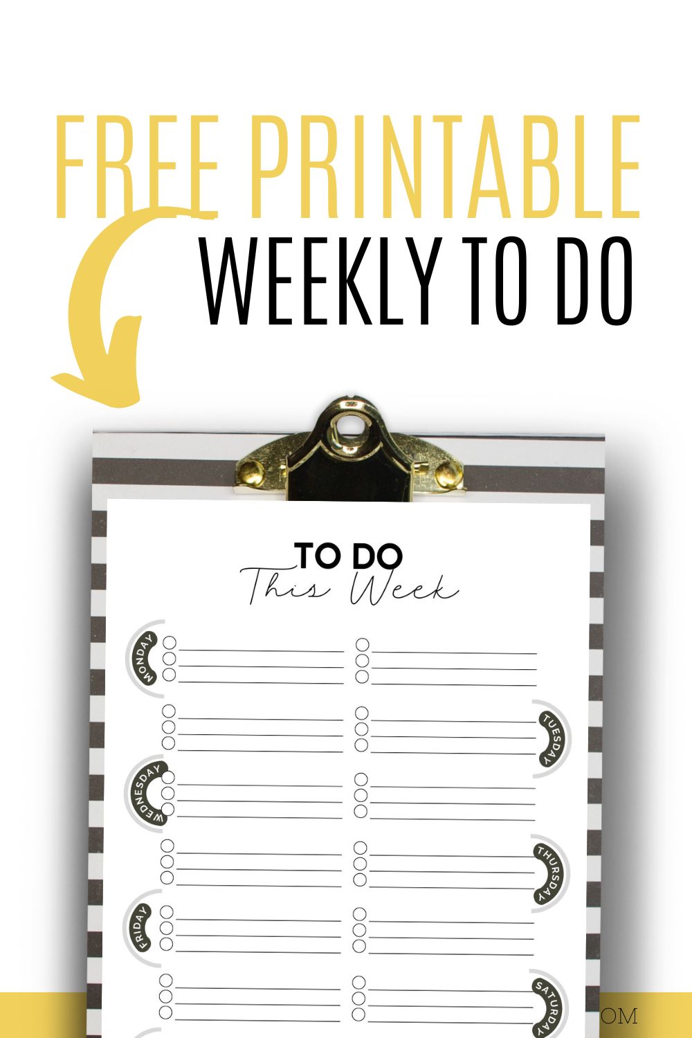 Really Useful Free Printable Weekly To Do List Template
