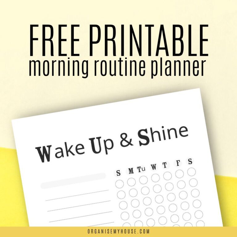 Free Printable Morning Routine Chart (A4 / Letter Sized PDF)