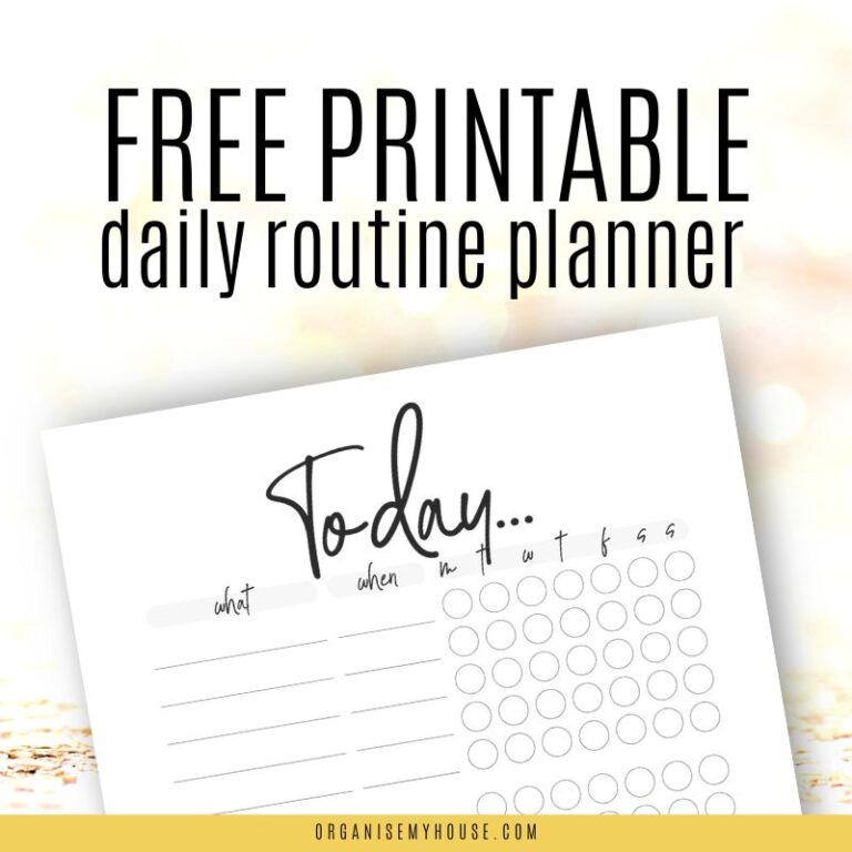 Free Printable Daily Routine Chart For Adults (A4 / Letter)