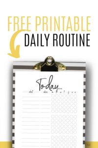 Free Printable Daily Routine Chart For Adults (A4 / Letter)