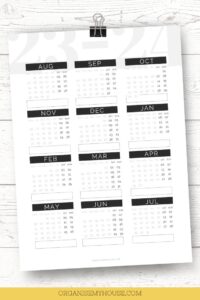 Free Academic Calendar Printable 2023-24 - Useful Year Planner