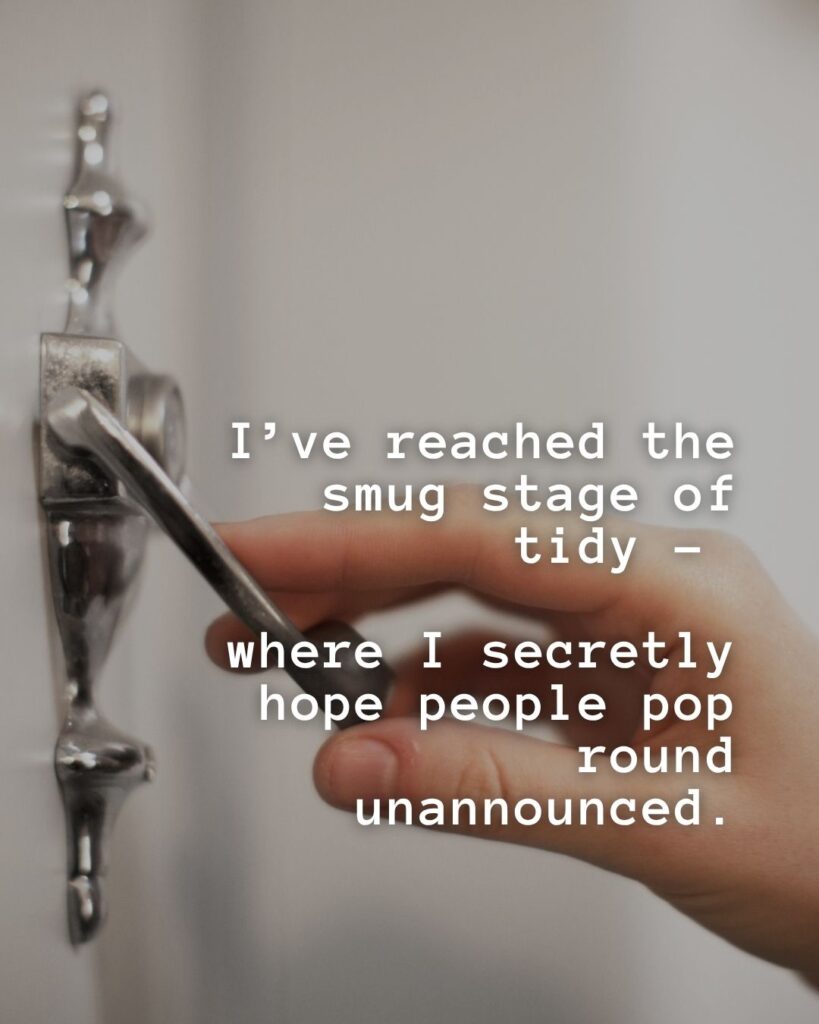 54 Funny Sayings About Clutter (That’ll Make You Feel Better About Yours) 33 I've reached the smug stage of tidy - where I secretly hope people pop round unannounced