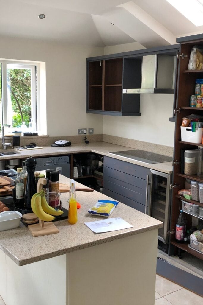 Priming kitchen cabinet doors ready to paint