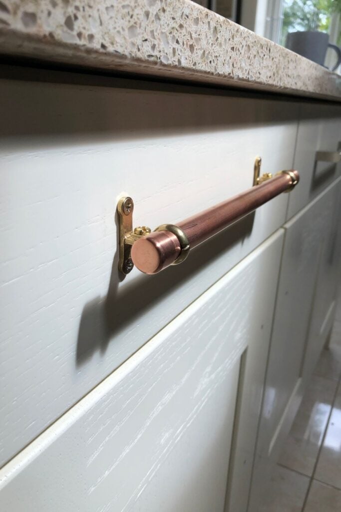 Kitchen units - with copper handles