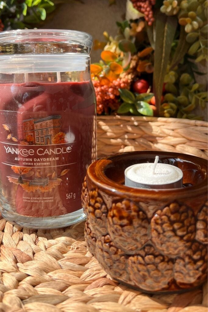 Autumn candle selection for my Boo Basket contents