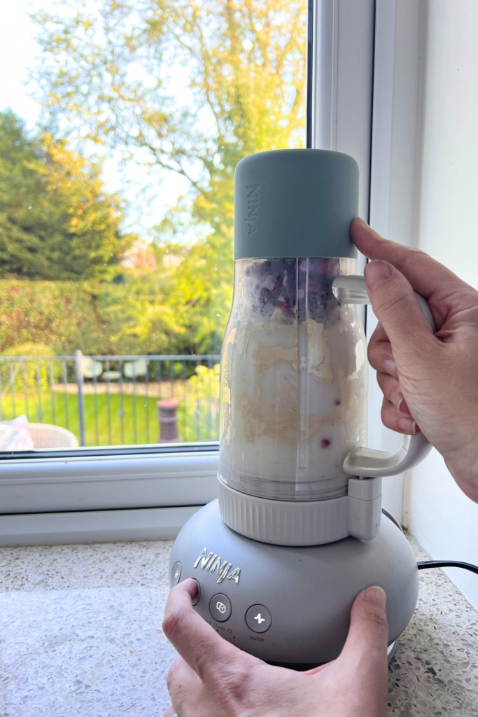 3 Simple Habits To Make Mornings Easier Every Day 6 Turning the smoothie maker on ready for a morning drink